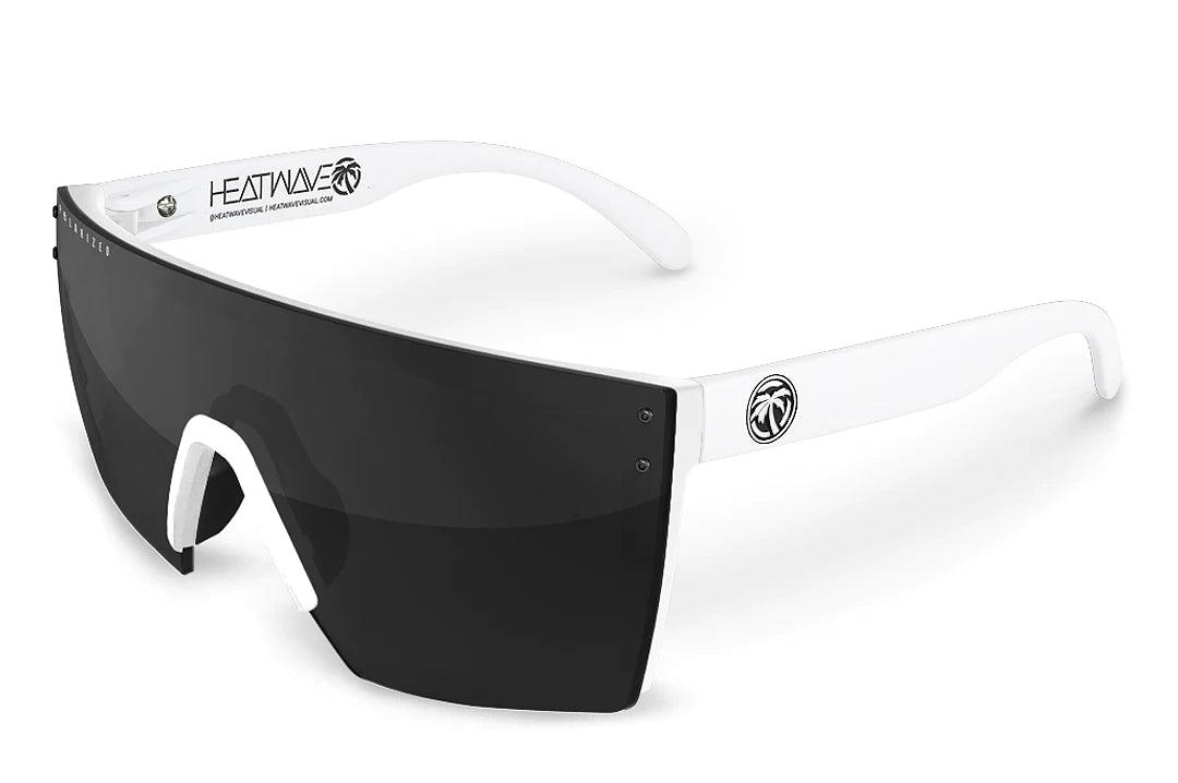 Lazer face Sunglasses: White Frame Z87 Polarized Oval - Shaped Academic Look