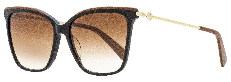 Longchamp Women's Square Sunglasses LO683S 001 Black/Brown/Gold 56mm Oval - Rimmed Sophisticated Look Longchamp Women's Square Sunglasses LO683S 001 Black/Brown/Gold 56mm Oval - Rimmed Sophisticated Look