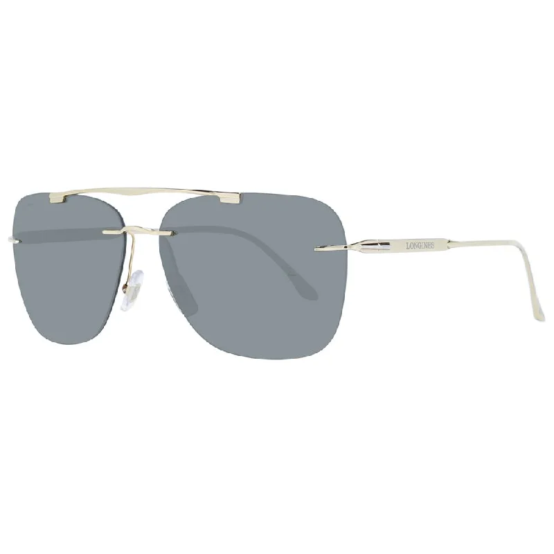 Longines  Men Men's Sunglasses Vintage Horn - Rimmed Style