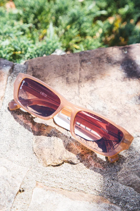 Mabel, Transparent Coffee/Brown | Otra Vintage - Style Browline Glasses