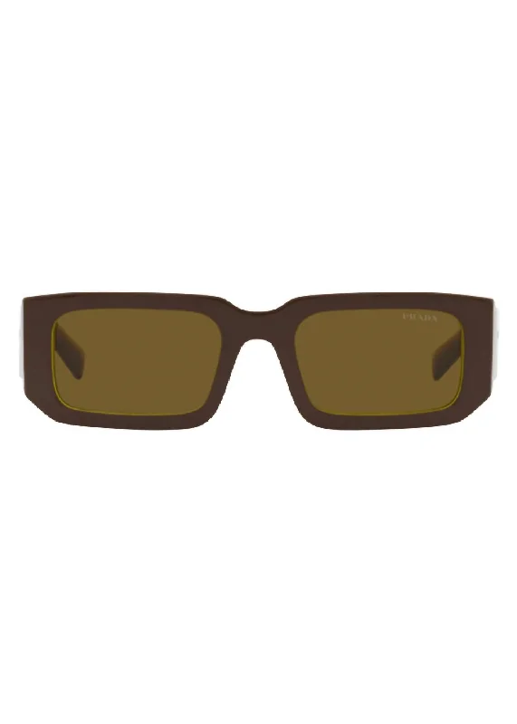 Men's Square Sunglasses In Brown Classic Aviator Style