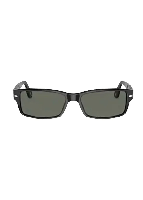 Men's Sunglasses In One Color Oval - Shaped Academic Look