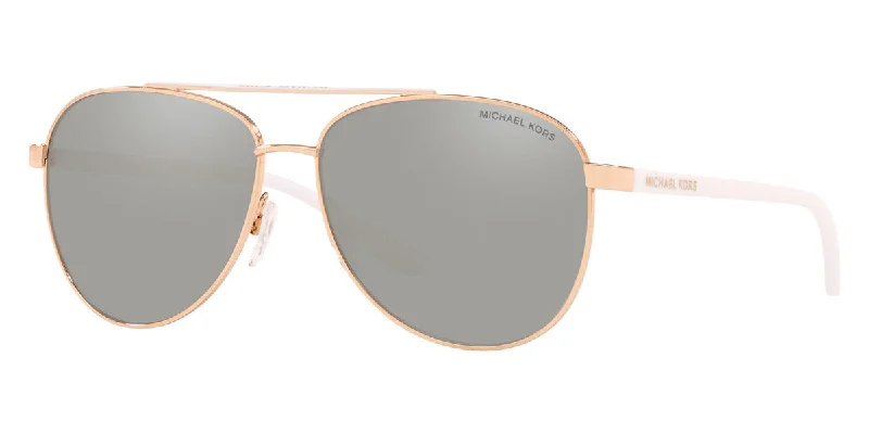 Michael Kors Women's 59mm White and Rose Gold Sunglasses Wood - Grain Accent Natural Look