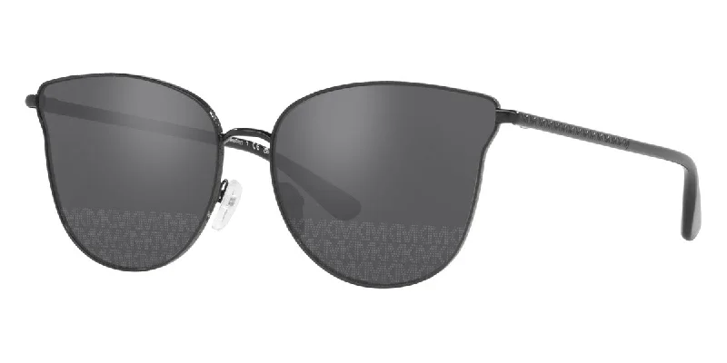 Michael Kors Women's 62mm Shiny Black Sunglasses Leather - Trimmed Luxe Style
