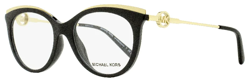 Michael Kors Women's Ajaccio Eyeglasses MK4089U 3005 Black/Gold 51mm Clip - On Sunglasses Convenience