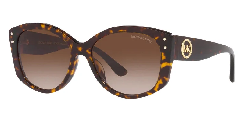 Michael Kors Women's Charleston 54mm Dark Tortoise Bio Sunglasses Round - Rimmed Bohemian Look