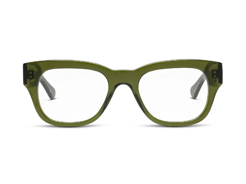 Caddis Miklos Readers in Heritage Green 0.00 Wire - Frame Intellectual Look