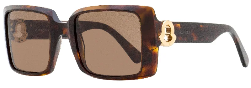 Moncler Women's Promenade Sunglasses ML0244 52E Havana 53mm Small - Frame Dainty Design