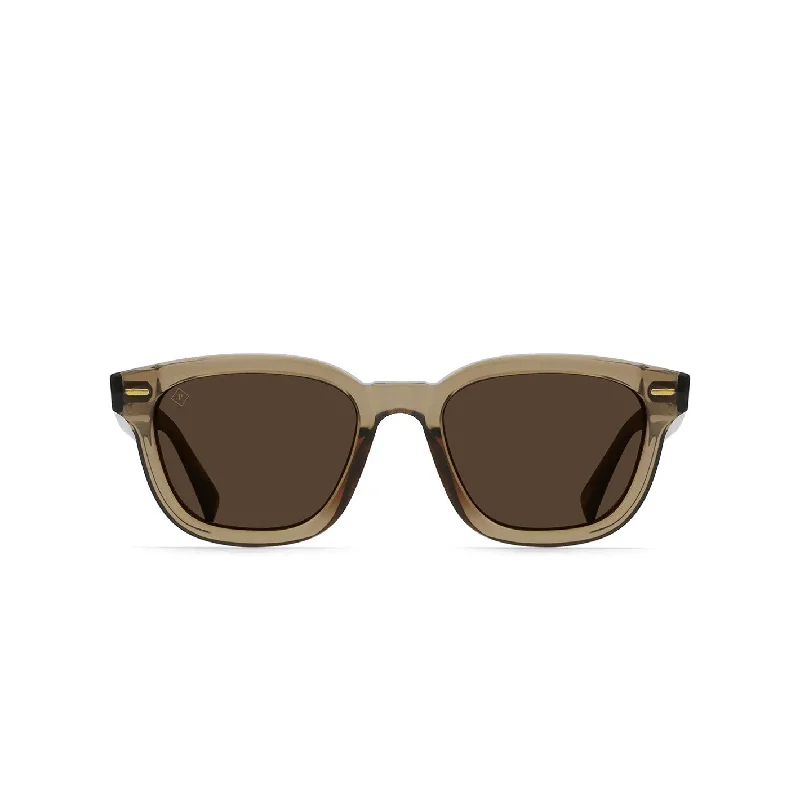 Myles Polarized Sunglasses (Ghost + Vibrant Brown) Hipster Style