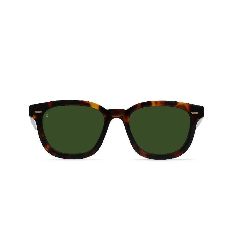 Myles Sunglasses (Kola Tortoise + Bottle Green) Translucent Frame Modern Aesthetic