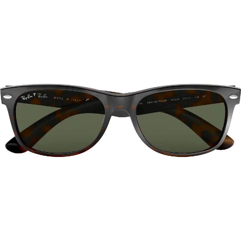 New Wayfarer L - Tortoise/G-15 Green Art - Deco - Inspired Eyewear