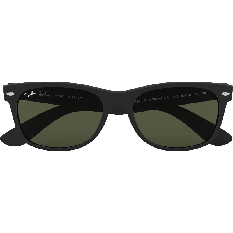 New Wayfarer S - Rubber Black/G-15 Green Rectangle Business Style