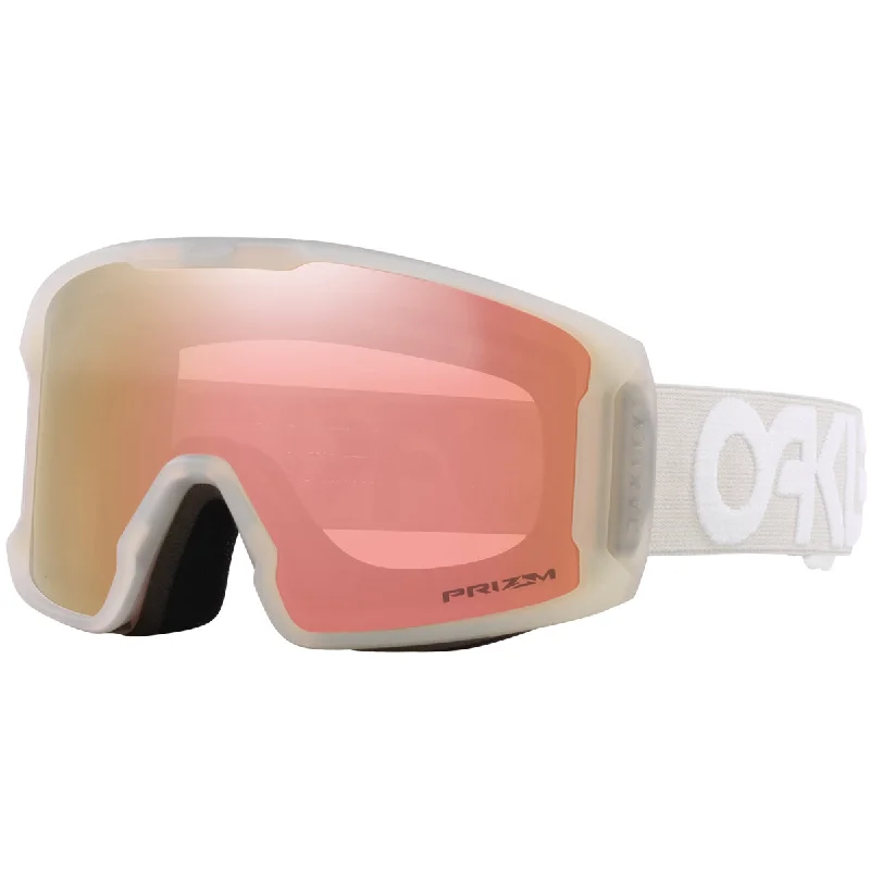 Oakley Line Miner Snowboard Goggles - Matte Cool Grey/Prizm Rose Gold Iridium Oval - Rimmed Sophisticated Look Oakley Line Miner Snowboard Goggles - Matte Cool Grey/Prizm Rose Gold Iridium Oval - Rimmed Sophisticated Look