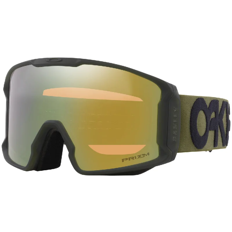 Oakley Line Miner Snowboard Goggles - Matte Dark Brush/Prizm Sage Gold Iridium Geometric - Patterned Frame Design Oakley Line Miner Snowboard Goggles - Matte Dark Brush/Prizm Sage Gold Iridium Geometric - Patterned Frame Design
