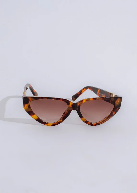 Only Me Sunglasses Oval Brown Wood - Grain Accent Natural Look