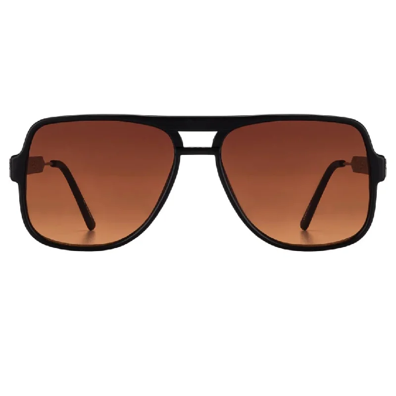 Orbital (Matte Black + Brown) Flip - Up Dual - Purpose Design