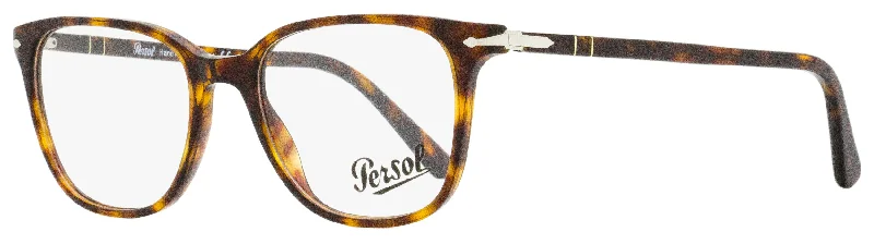 Persol Unisex Rectangular Eyeglasses PO3203V 24 Havana 51mm Classic Aviator Style