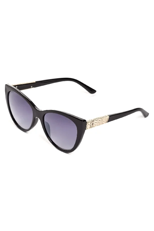 Plastic Cat-Eye Sunglasses Chunky Black - Frame Goth Look