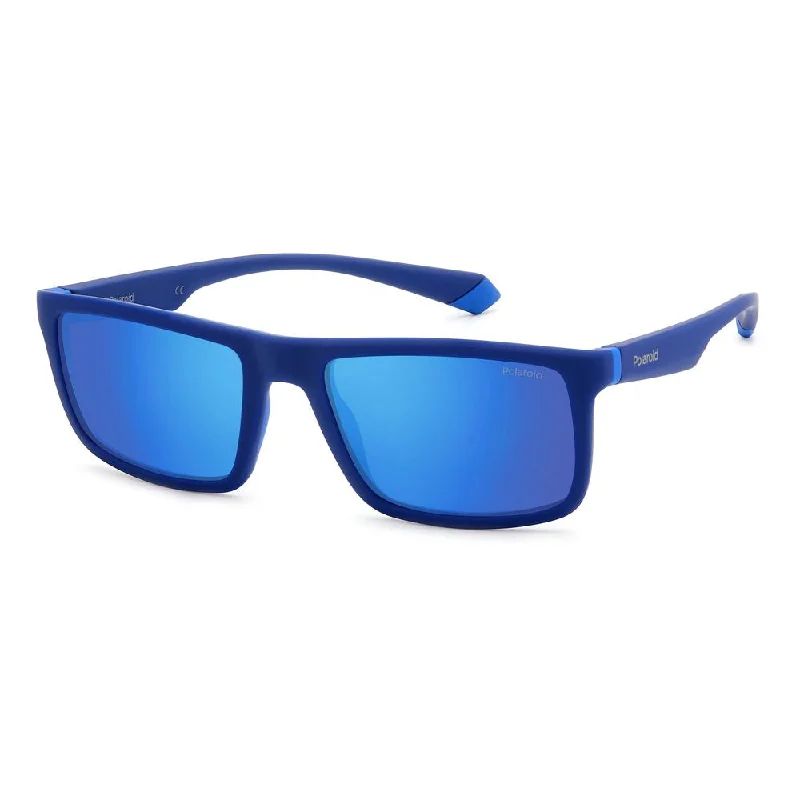 Polaroid  Rubber Men's Sunglasses Glossy Metal Frame Look