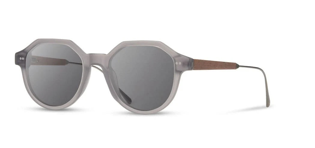 Powell Sunglasses | Matte Smoke / Walnut | Grey Polarized | Shwood Thin - Rimmed Elegant Style Powell Sunglasses | Matte Smoke / Walnut | Grey Polarized | Shwood Thin - Rimmed Elegant Style