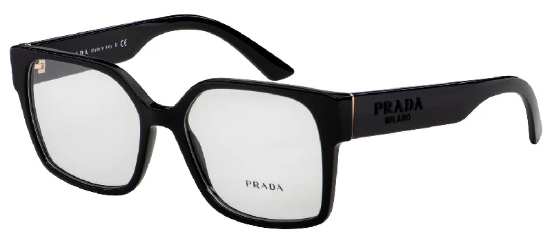 Prada  PR 10WV 1AB1O1 54mm Womens Rectangle Eyeglasses 54mm Glossy Metal Frame Look