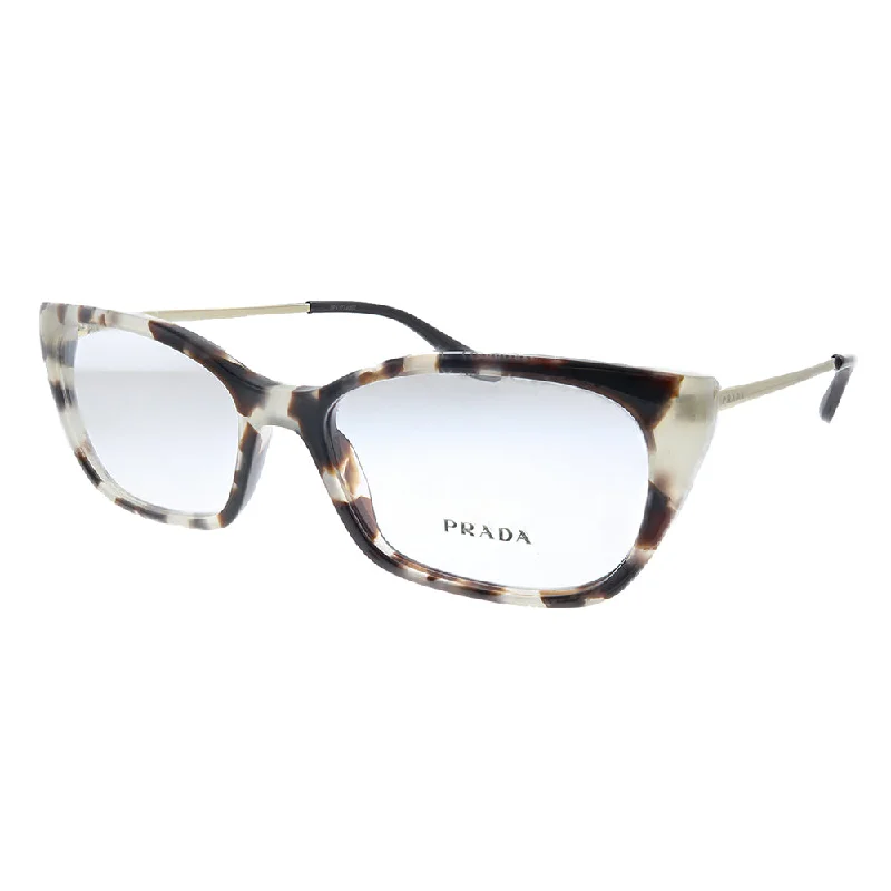 Prada  PR 14XV UAO1O1 52mm Womens Cat-Eye Eyeglasses 52mm Glossy Metal Frame Look