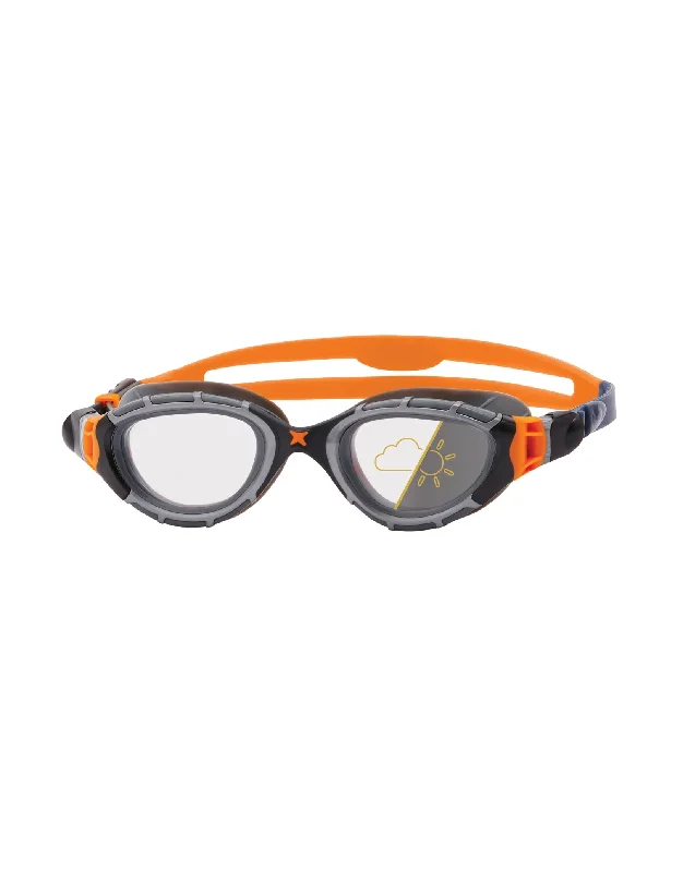 Predator Flex Reactor Swim Goggles - Photochromic Lens Mirrored - Lens Driving Look