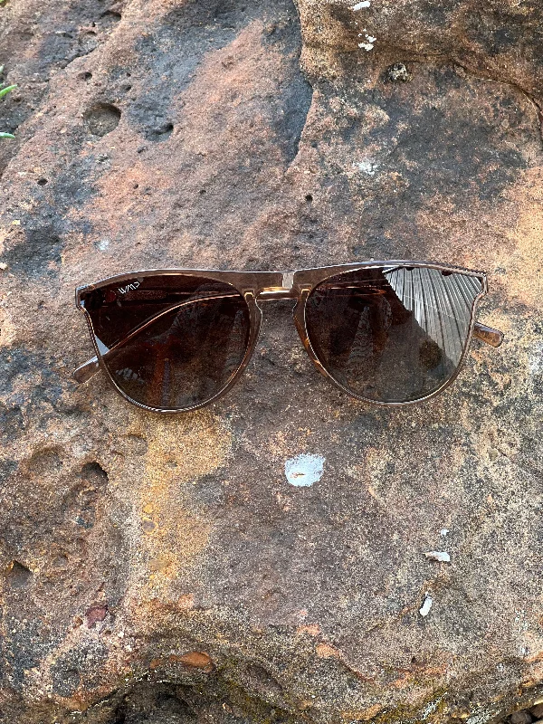 Prescott Crystal Brown/ Brown Gradient Lens Sunglasses Vintage - Style Browline Glasses Prescott Crystal Brown/ Brown Gradient Lens Sunglasses Vintage - Style Browline Glasses