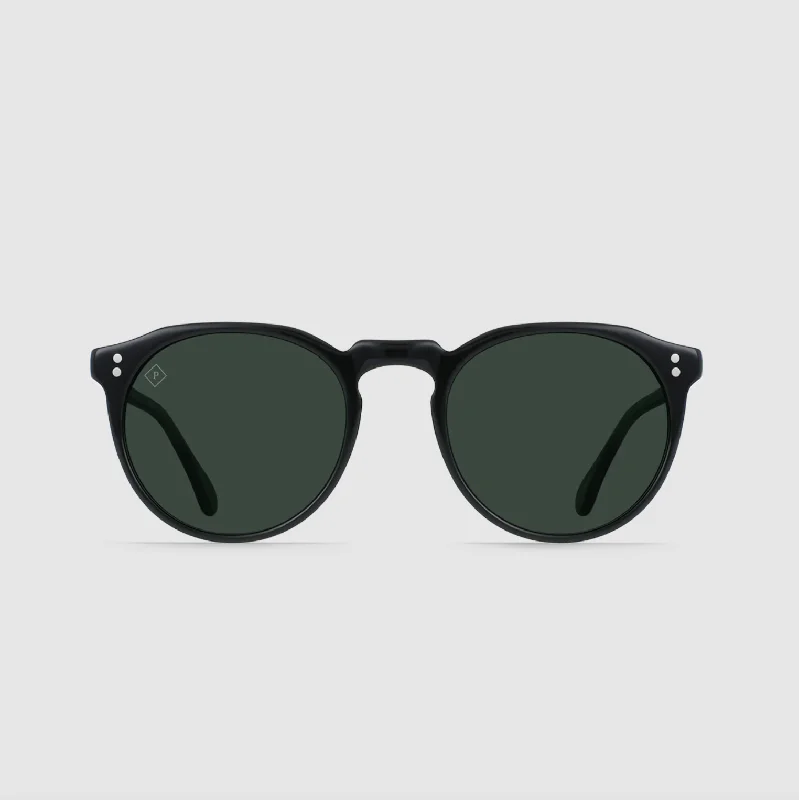 Raen - Remmy 49 Sunglases - Recycled Black / Green Polarized Prescription Glasses