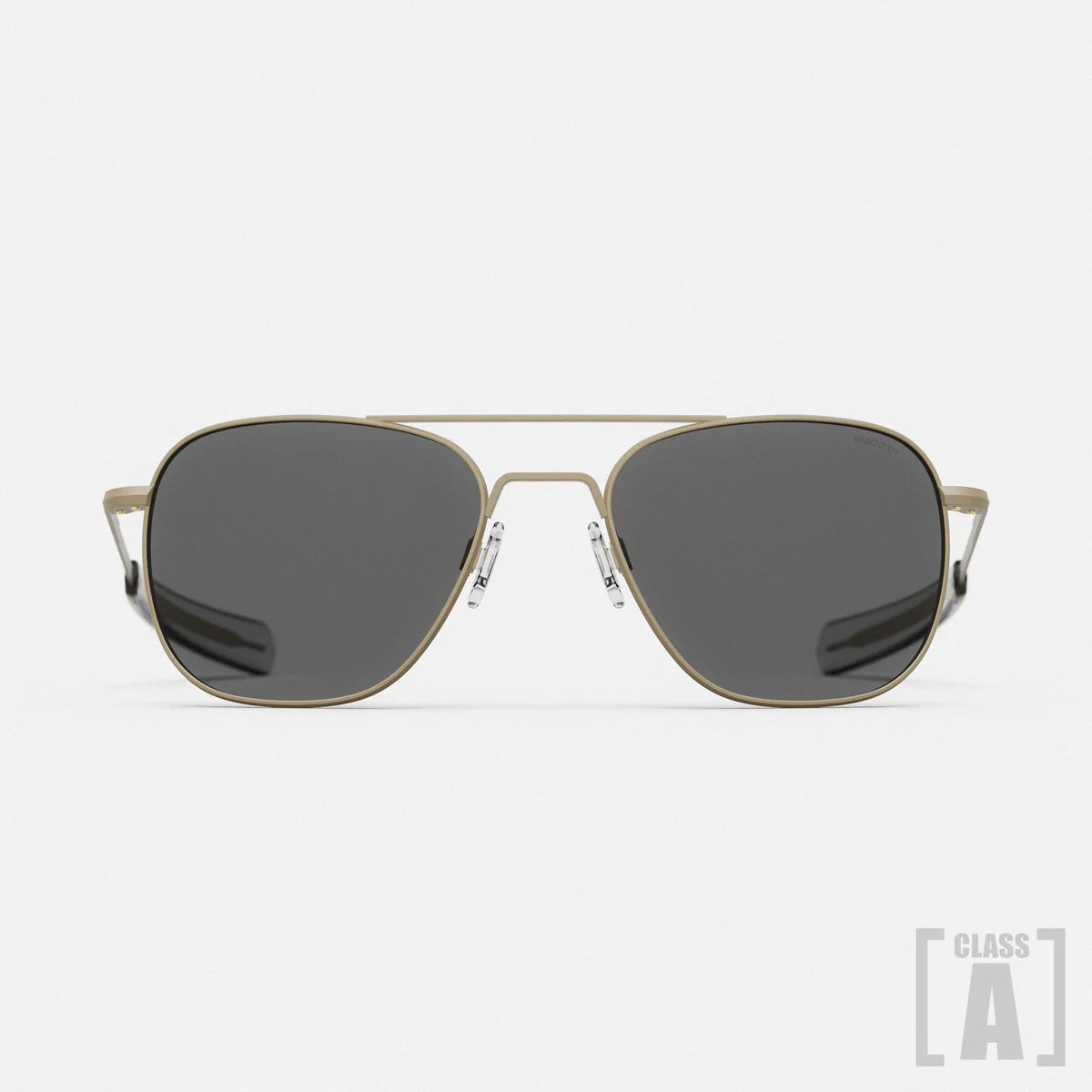 Randolph - Class A Aviator Sunglasses - Desert Sand & American Gray - 55mm Cat - Eye Feminine Design Randolph - Class A Aviator Sunglasses - Desert Sand & American Gray - 55mm Cat - Eye Feminine Design