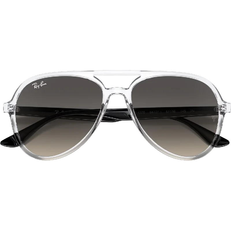 RB4376 - Polished Transparent/Grey Gradient Chunky Black - Frame Goth Look