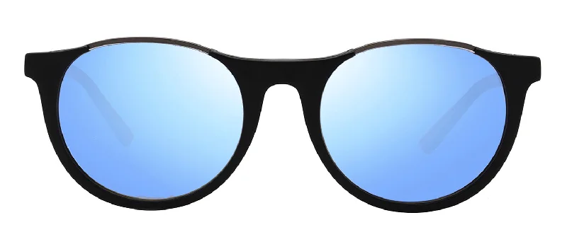 Revo LAGUNA RE 1200 01 BL Round Polarized Sunglasses Vintage Horn - Rimmed Style