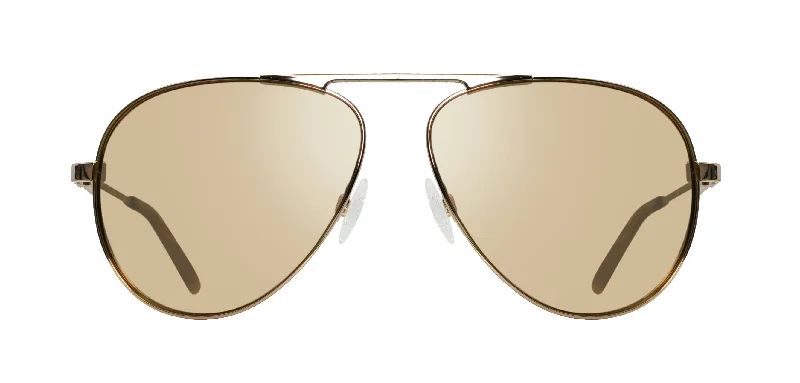 Revo RE 1163 04 CH METRO JS Aviator Polarized Sunglasses Glossy Metal Frame Look