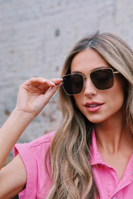 Rita Sunglasses, Gold/Brown | Otra Retro - Inspired 