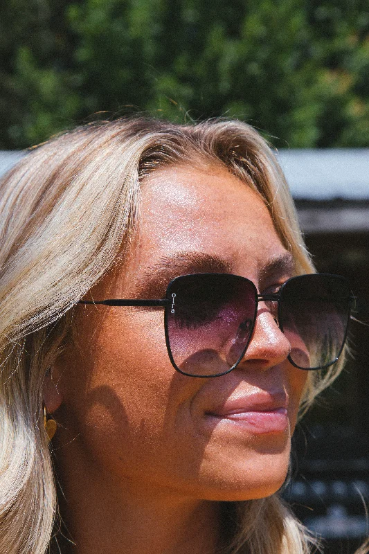 Rita Sunglasses, Black/Fade | Otra Vintage Horn - Rimmed Style