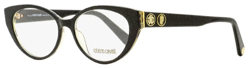 Roberto Cavalli Women's Cateye Eyeglasses RC5106 005 Black 52mm Rectangle - Rimmed 
