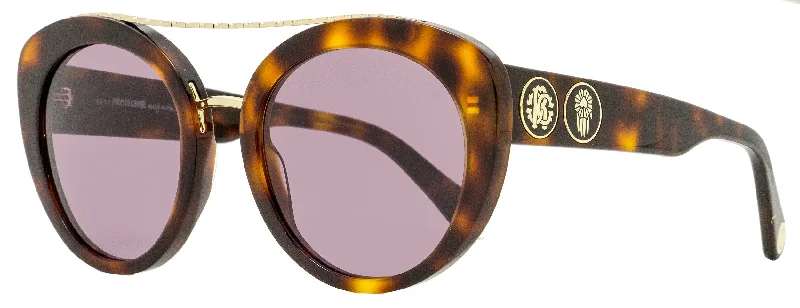 Roberto Cavalli Women's Oval Sunglasses RC1128 52Y Havana/Gold 54mm Gradient - Lens 