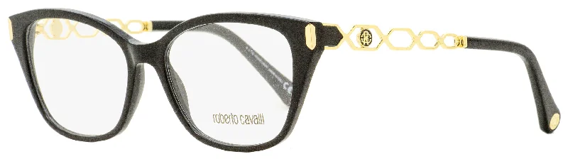 Roberto Cavalli Women's Rectangular Eyeglasses RC5113 001 Black/Gold 52mm Polarized - Lens Fishing Style