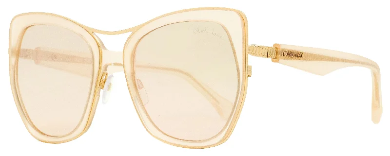 Roberto Cavalli Women's Square Sunglasses RC1093 Montespertoli 72G Gold/Rose 55mm Geometric - Shaped Avant - Garde