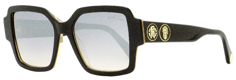 Roberto Cavalli Women's Square Sunglasses RC1130 01C Black 54mm Rectangle - Rimmed 