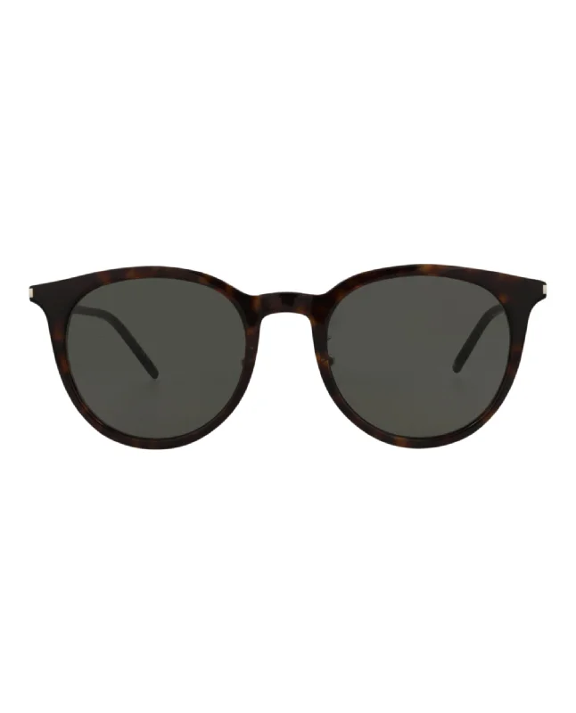 Round-Frame Acetate Sunglasses Translucent Frame Modern Aesthetic