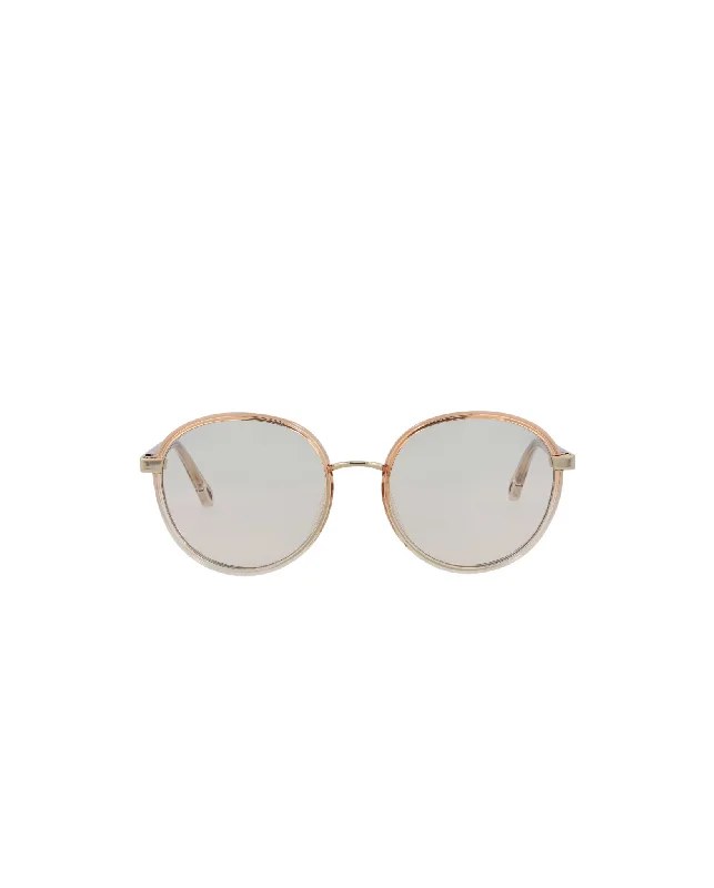 Round-Frame Injection Sunglasses Wire - Frame Intellectual Look