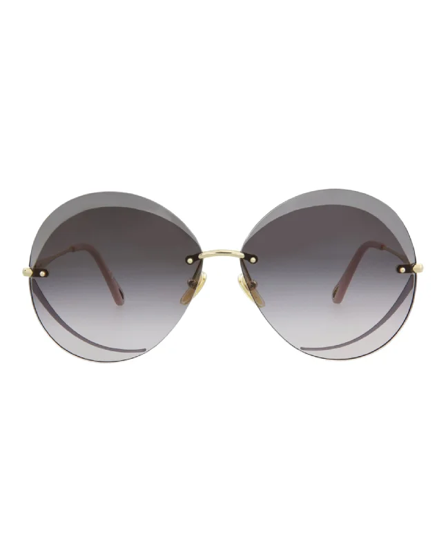 Round-Frame Metal Sunglasses Chunky Black - Frame Goth Look