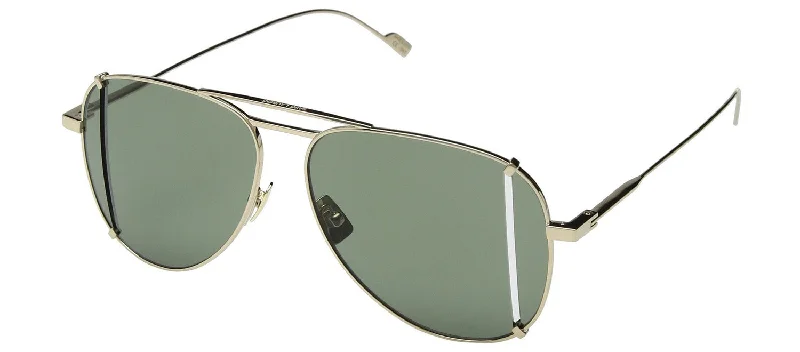 Saint Laurent SL193TCUT 003 Aviator Sunglasses Round - Rimmed Bohemian Look