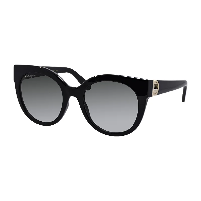 Salvatore Ferragamo SF 1031S 001 53mm Womens Cat Eye Sunglasses Oval - Rimmed Sophisticated Look Salvatore Ferragamo SF 1031S 001 53mm Womens Cat Eye Sunglasses Oval - Rimmed Sophisticated Look