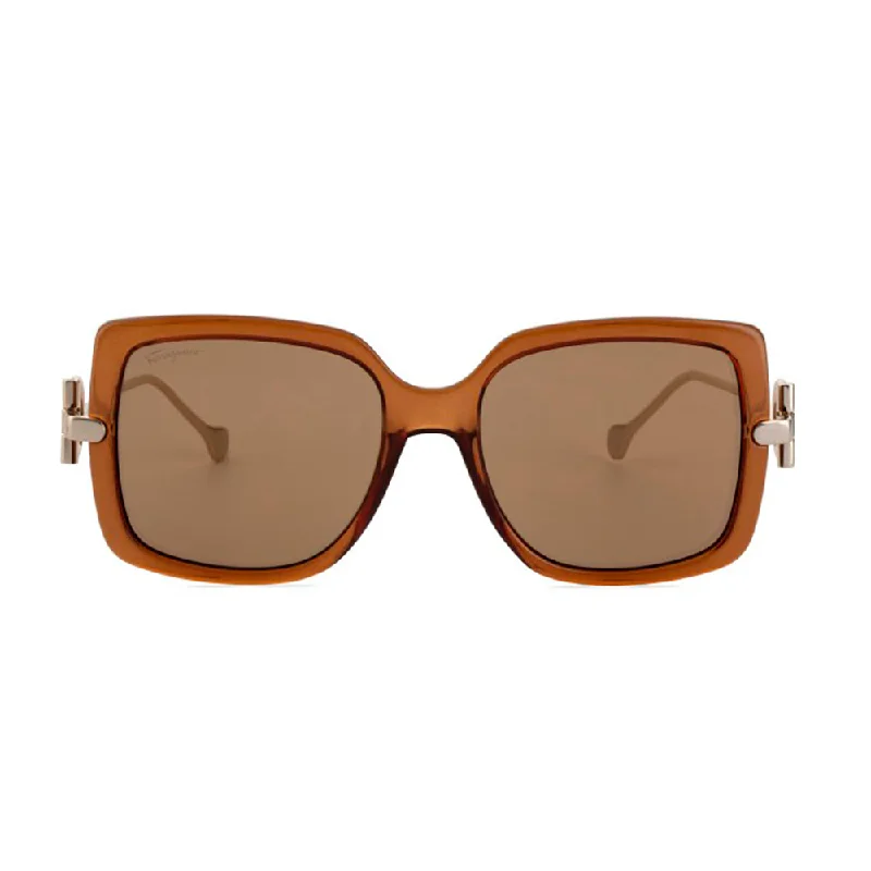 Salvatore Ferragamo  SF 913S 210 55mm Womens Square Sunglasses Oval - Shaped Academic Look