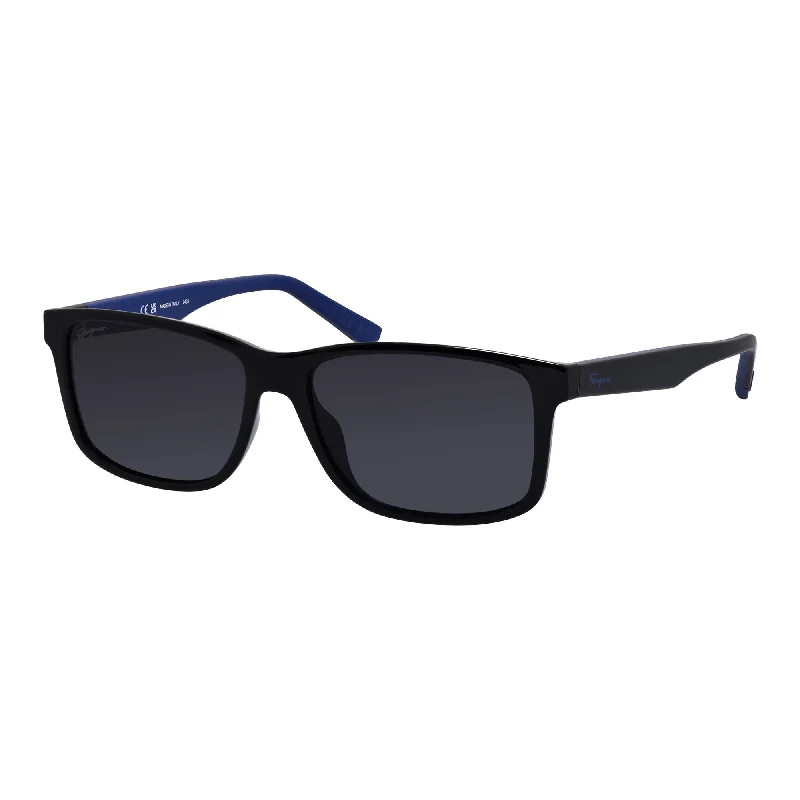 Salvatore Ferragamo SF 938S 5715962 57mm Mens Rectangular Sunglasses Retro Round - Frame Look Salvatore Ferragamo SF 938S 5715962 57mm Mens Rectangular Sunglasses Retro Round - Frame Look