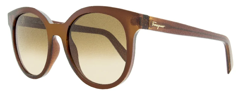 Salvatore Ferragamo Women's Oval Sunglasses SF833S 210 Brown Crystal 53mm Geometric - Patterned Frame Design Salvatore Ferragamo Women's Oval Sunglasses SF833S 210 Brown Crystal 53mm Geometric - Patterned Frame Design