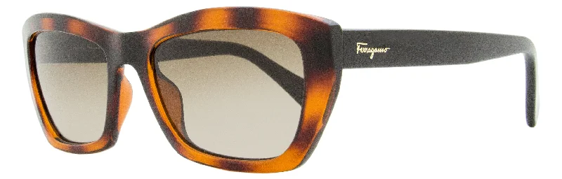 Salvatore Ferragamo Women's Rectangular Sunglasses SF958S 214 Tortoise/Black 55mm Tinted - Lens Reading Glasses