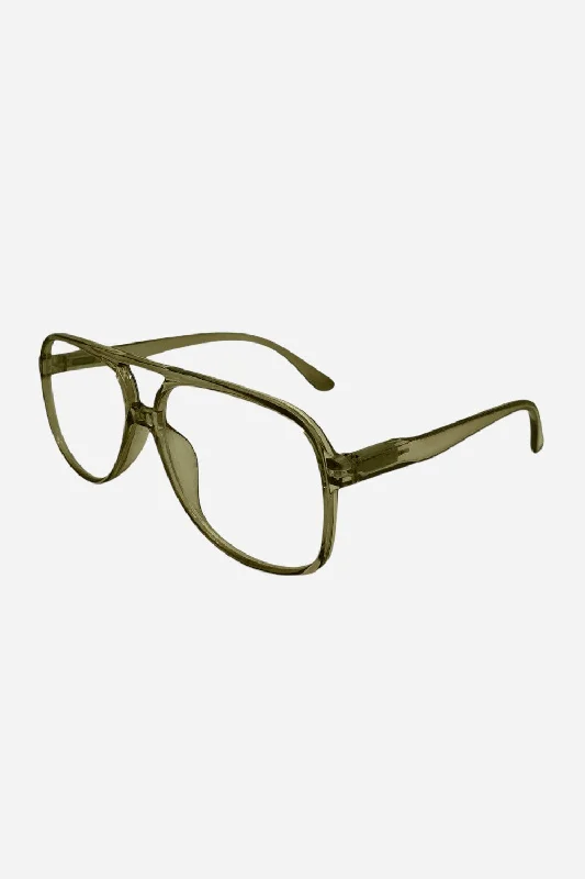 Gabriel + Simone Sasha Readers in Olive Vintage - Style Browline Glasses